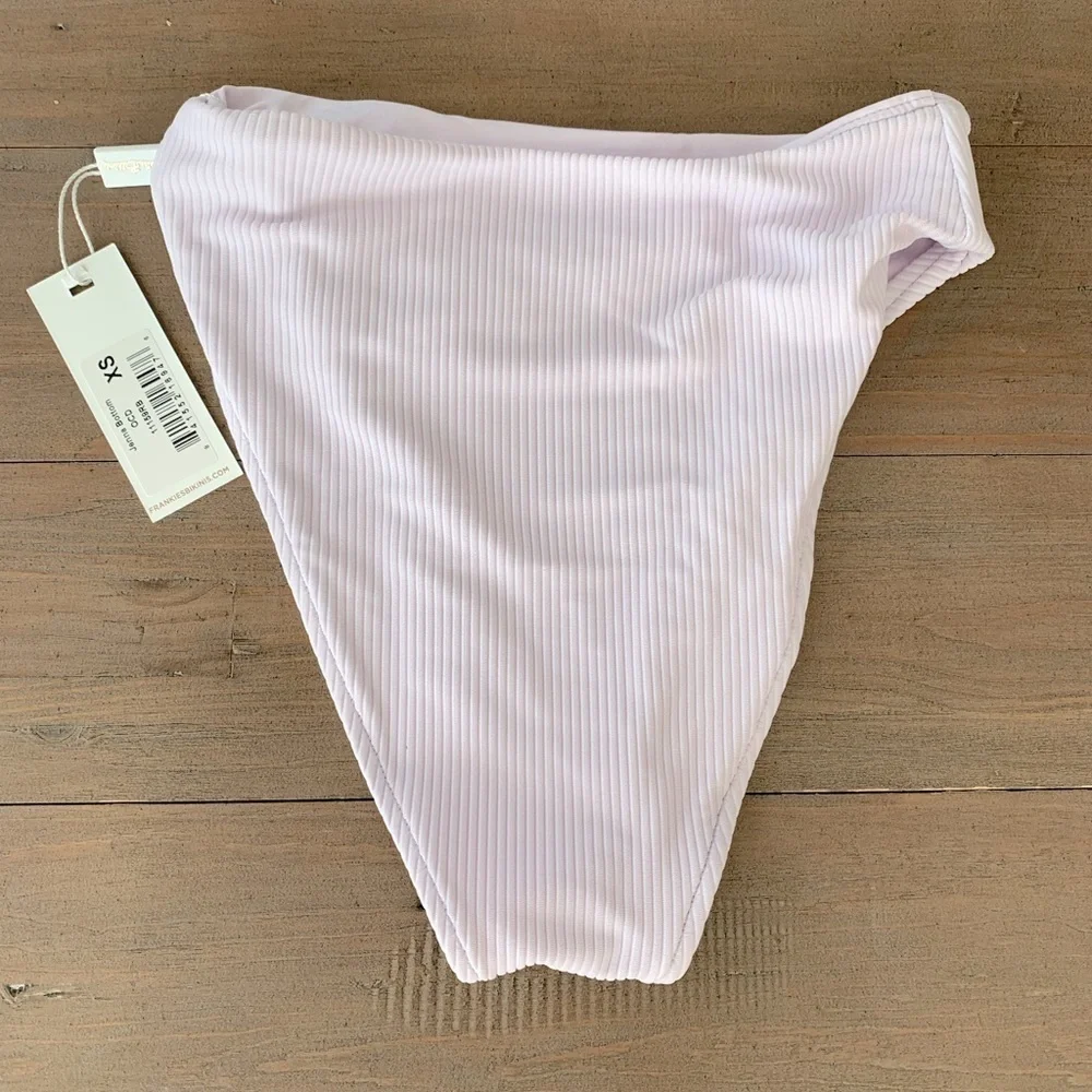Frankies Bikinis Jenna ribbed bikini bottom lilac NWT
